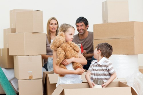 Packing, boxes and storage for moving day